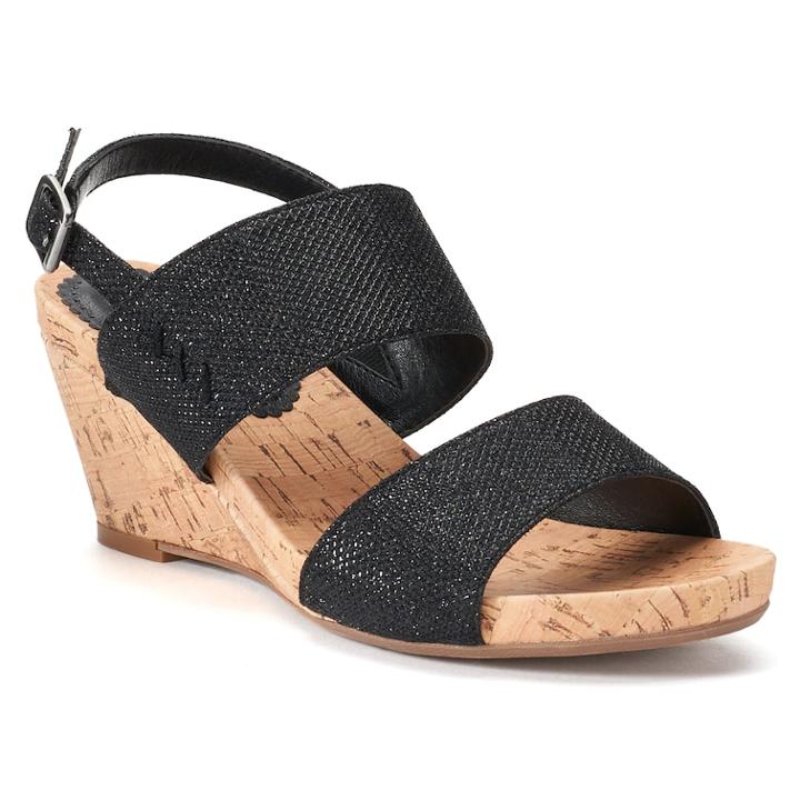 Croft & Barrow&reg; Aristocracy Women's Wedges, Size: Medium (6.5), Black