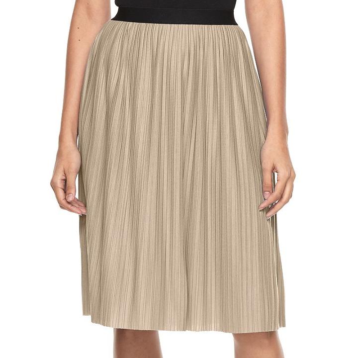 Women's Apt. 9&reg; Pleated Skirt, Size: Large, Grey