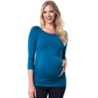 Maternity Pip & Vine By Rosie Pope Ruched Raglan Tee, Women's, Size: Xl-mat, Blue Other