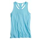 Girls 7-16 So&reg; Blue Easy Back Cutout Performance Tank Top, Size: 7-8, Turquoise/blue (turq/aqua)