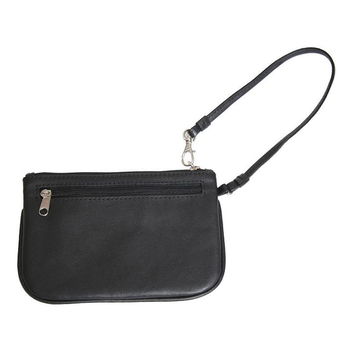Royce Leather Wristlet Wallet, Women's, Black