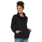 Juniors' So&reg; Fleece Cowlneck Sweatshirt, Teens, Size: Medium, Black