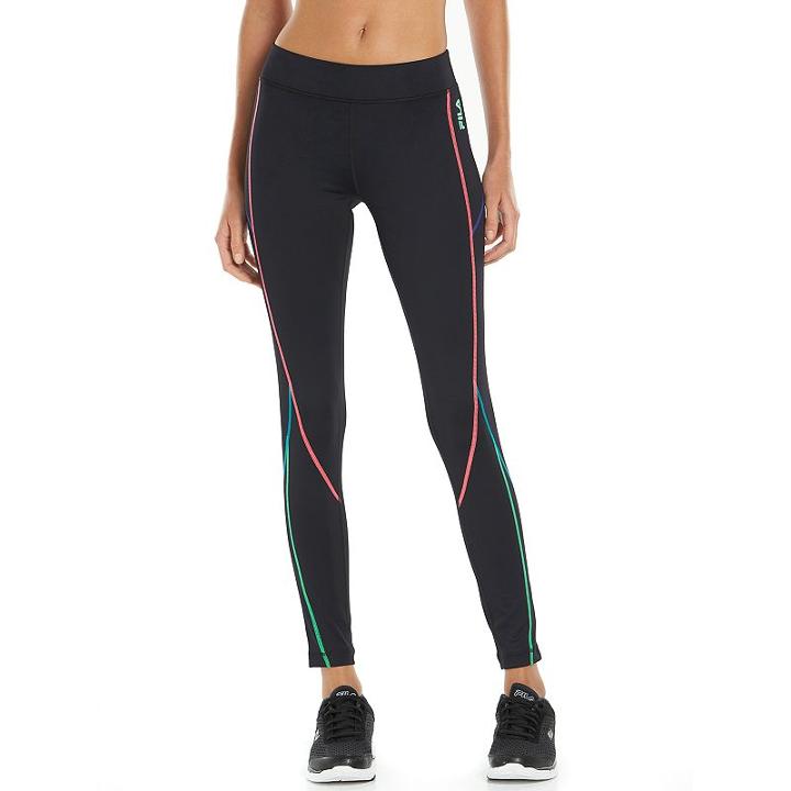 Women's Fila Sport&reg; Precision Running Leggings, Size: Large, Black