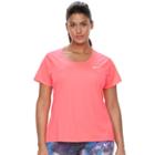 Plus Size Nike Miler Dri-fit Short Sleeve Top, Women's, Size: 2xl, Med Red