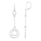 Dana Buchman Orbital Linear Drop Earrings, Women's, Silver