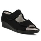 Flexus By Spring Step Loren Women's Wedge Sandals, Size: 37, Black