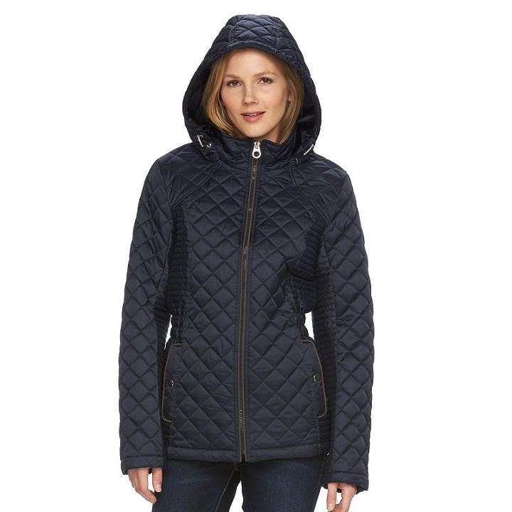 Women's Braetan Hooded Quilted Jacket, Size: Medium, Blue