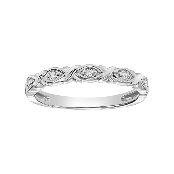 Simply Vera Vera Wang 14k Gold Diamond Accent X Wedding Ring, Women's, Size: 7, White