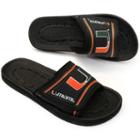 Adult Miami Hurricanes Slide Sandals, Size: Xs, Black