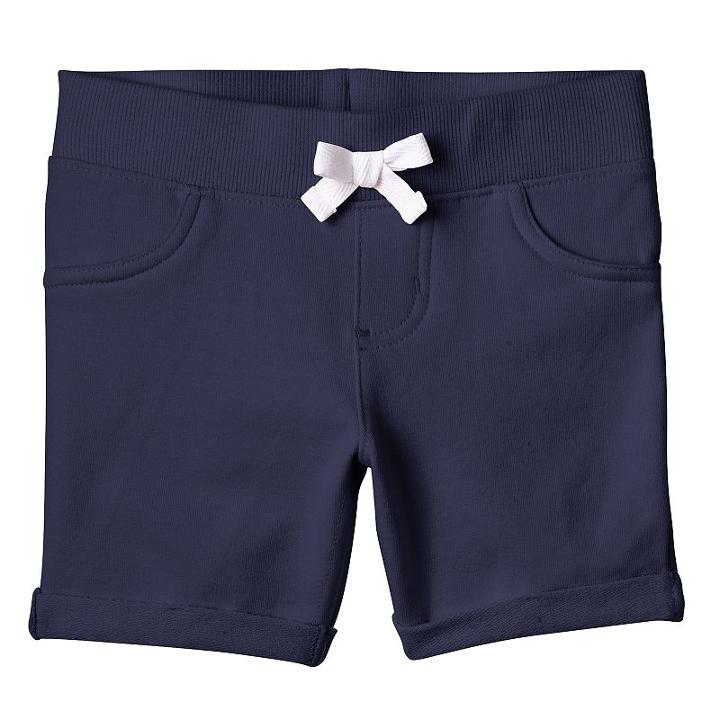 Girls 4-10 Jumping Beans&reg; Rolled Cuffs Solid Jegging Shorts, Girl's, Size: 7, Blue