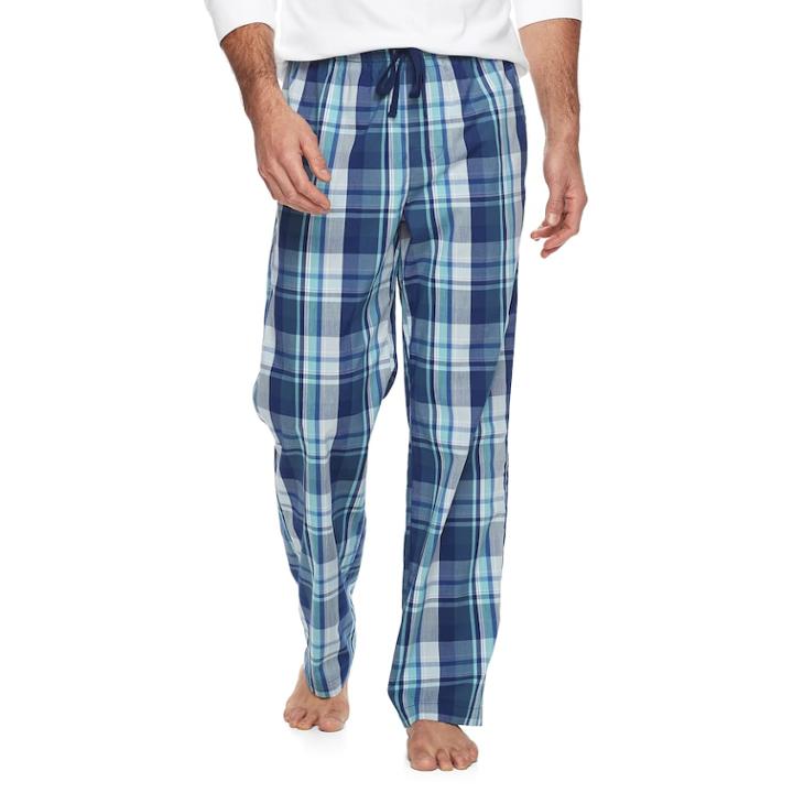 Men's Croft & Barrow&reg; True Comfort Stretch Woven Lounge Pants, Size: Small, Dark Blue