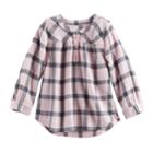 Baby Girl Jumping Beans&reg; Plaid Lurex Henley, Size: 24 Months, Brt Pink