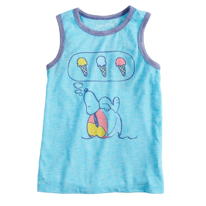 Boys 4-10 Jumping Beans&reg; Snoopy Ice Cream Every Day Graphic Tank Top, Size: 6, Blue