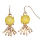Yellow Stone Fringe Drop Earrings, Women's