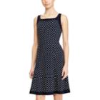Women's Chaps Fit & Flare Dress, Size: Large, Natural