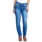 Women's Seven7 Rocker Midrise Straight-leg Jeans, Size: 14, Med Blue