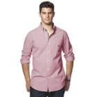Men's Chaps Classic-fit Plaid Poplin Shirt, Size: Large, Drk Purple