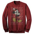 Big & Tall Santa Mickey Mouse Fleece, Men's, Size: 3xl Tall, Brt Red