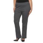 Plus Size Napa Valley Slimming Solution Straight-leg Dress Pants, Women's, Size: 22 W, Grey