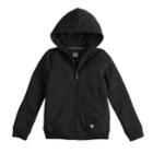 Girls 4-10 Jumping Beans&reg; Fleece Zip-up Hoodie, Size: 8, Black