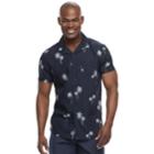 Men's Marc Anthony Slim-fit Resort Pattern Woven Button-down Shirt, Size: Xl, Dark Blue
