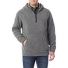 Men's Unionbay Turner Hooded Quarter-zip Pullover, Size: Large, Grey (charcoal)
