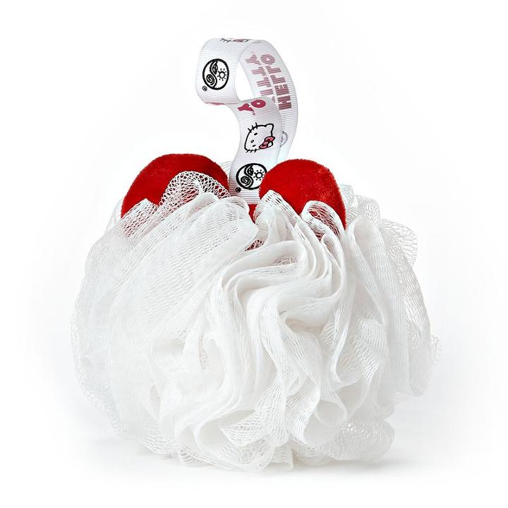 Earth Therapeutics Hello Kitty Loofah Sponge, White