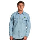 Men's Antigua Portland Timbers Chambray Button-down Shirt, Size: Medium, Med Blue