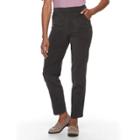 Petite Croft & Barrow&reg; Perfectly Slimming Straight-leg Corduroy Pants, Women's, Size: Xl, Grey (charcoal)
