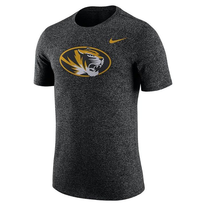 Men's Nike Missouri Tigers Marled Tee, Size: Small, Black