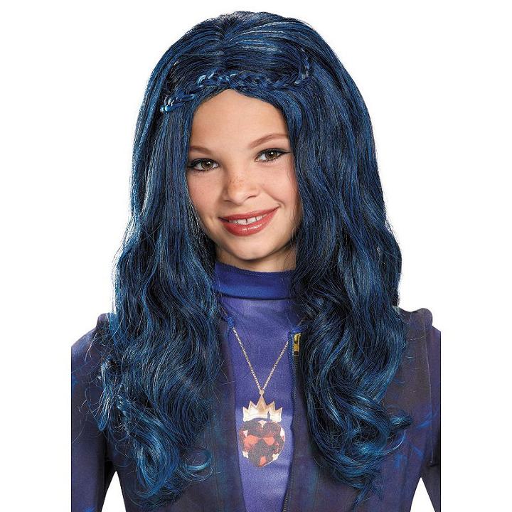 Disney's Descendants Kids Evie Costume Wig, Girl's, Blue
