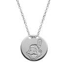 Cleveland Indians Sterling Silver Disc Pendant Necklace, Women's, Size: 16, Grey