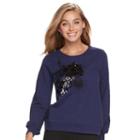Women's Apt. 9&reg; Lace Crewneck Sweatshirt, Size: Large, Drk Purple