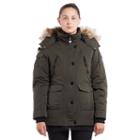 Women's Noize Hooded Mid-length Parka, Size: Large, Green