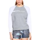 Women's Under Armour Rival Fleece Raglan Sweatshirt, Size: Medium, Med Grey