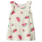 Girls 4-10 Jumping Beans&reg; Print Flutter-sleeve Tank, Girl's, Size: 7, White