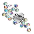 Blue La Rue Crystal Silver-plated Mom Charm Set - Made With Swarovski Crystals, Women's, Silver