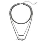 Mudd&reg; Savage Layered Choker Necklace, Women's, Silver