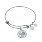 Love This Life Crystal Life's A Beach Floating Charm Bangle Bracelet, Women's, Grey
