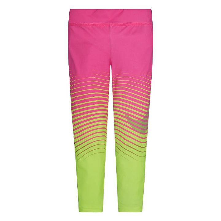 Girls 4-6x Nike Dri-fit Skinny-fit Wave Stripe Leggings, Girl's, Size: 6x, Med Pink