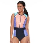 Women's Zeroxposur Colorblock One-piece Paddle Suit, Size: Small, Blue Other