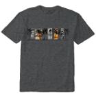 Men's Newport Blue Sunset Palm Tree Band Tee, Size: Medium, Dark Grey
