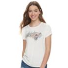 Juniors' About A Girl Sketchy Map State Tee, Size: Small, Grey (charcoal)