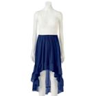 Juniors' Lily Rose Lace High-low Hem Dress, Girl's, Size: Large, Blue (navy)