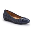 Croft & Barrow&reg; Women's Ortholite Quilted Ballet Flats, Size: 5, Blue (navy)