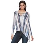 Women's Jennifer Lopez Asymmetrical Swing Top, Size: Xl, Blue