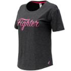Women's New Balance Lace Up For The Cure Heather Tech Short Sleeve Graphic Tee, Size: Xl, Dark Grey