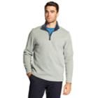 Men's Izod Classic-fit Fleece Quarter-zip Pullover, Size: Small, Light Grey