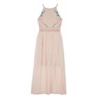 Girls 7-16 Iz Amy Byer Embroidered Maxi Dress, Size: 12, Light Pink