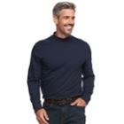Men's Croft & Barrow&reg; Classic-fit Stretch Mockneck Pullover, Size: Medium, Blue